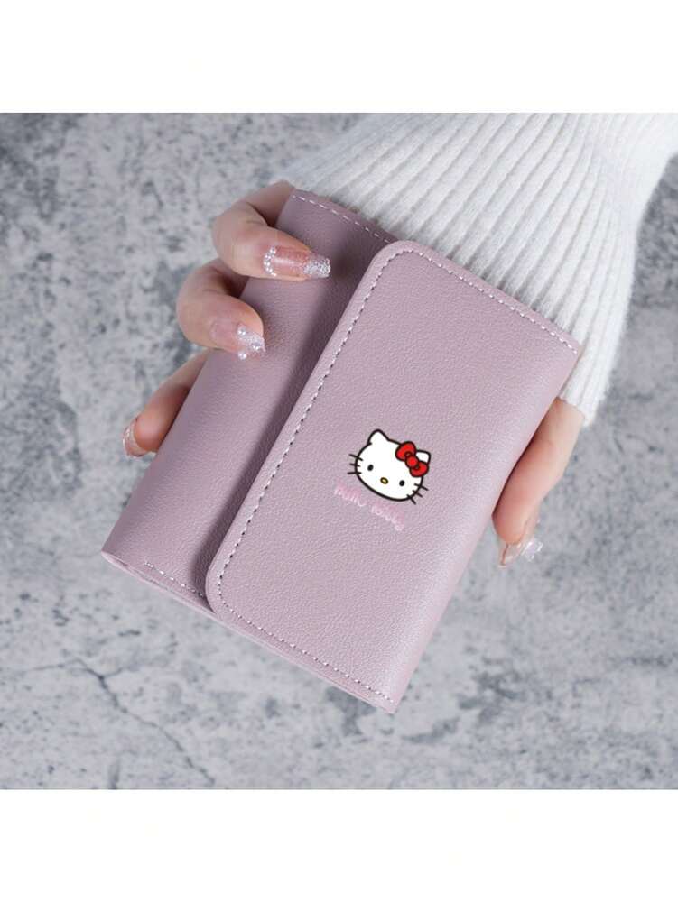 Sanrio Sanrio Hello Kitty New Simple Solid Color Women’s Short Wallet, Small And Exquisite Design