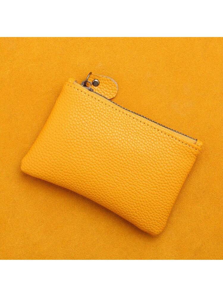Large Capacity Artificial Lychee Pattern PU Coin Purse | Mini Wallet with Zipper | Card Holder | Unisex Design