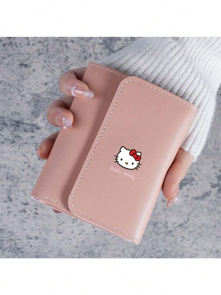 Sanrio Sanrio Hello Kitty New Simple Solid Color Women’s Short Wallet, Small And Exquisite Design