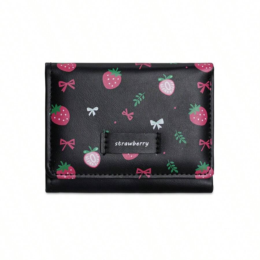 Awww So Sweet! Minimalist INS Style Cute Sweet Short Strawberry Pink Wallet – Coin Purse & Card Holder for Women