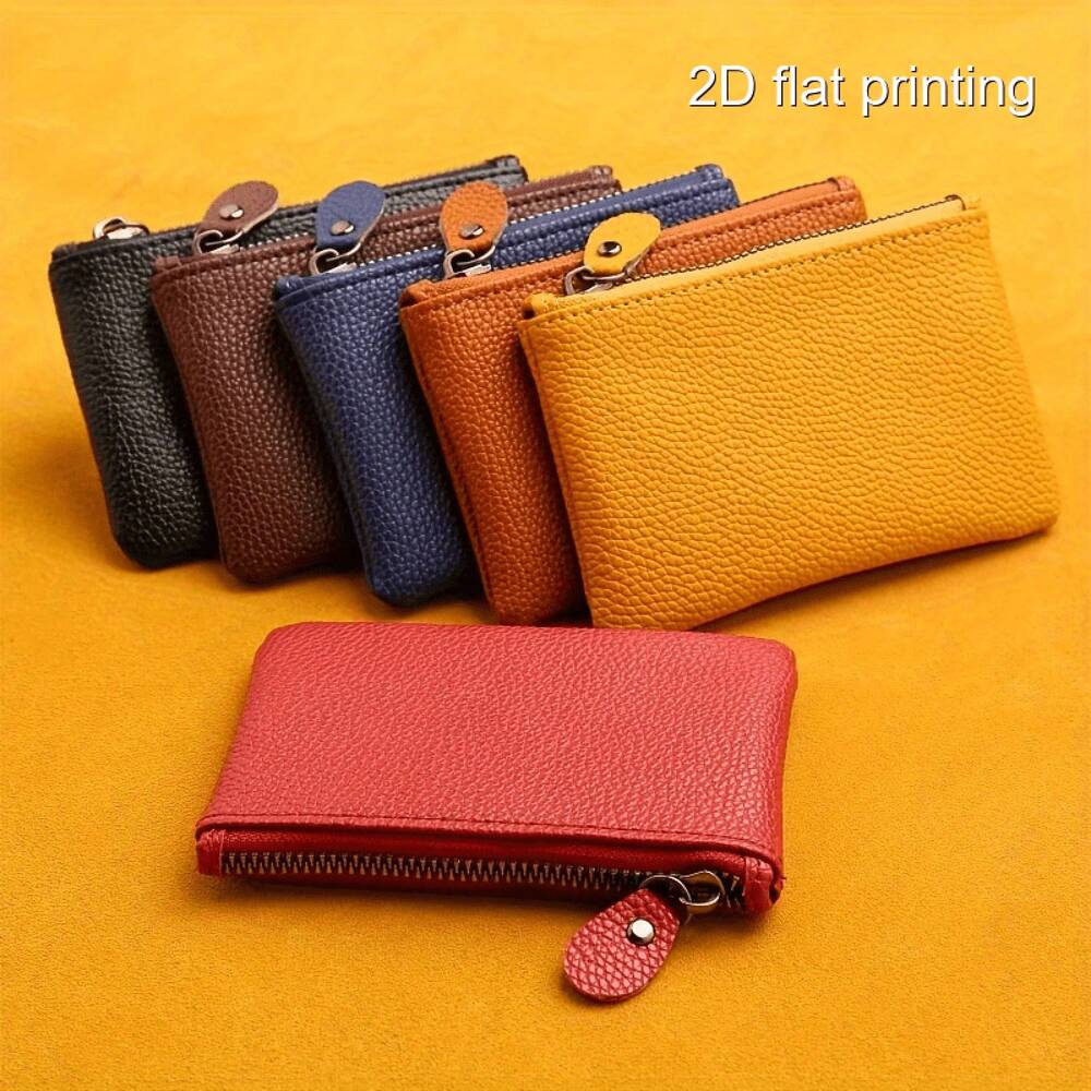 Large Capacity Artificial Lychee Pattern PU Coin Purse | Mini Wallet with Zipper | Card Holder | Unisex Design
