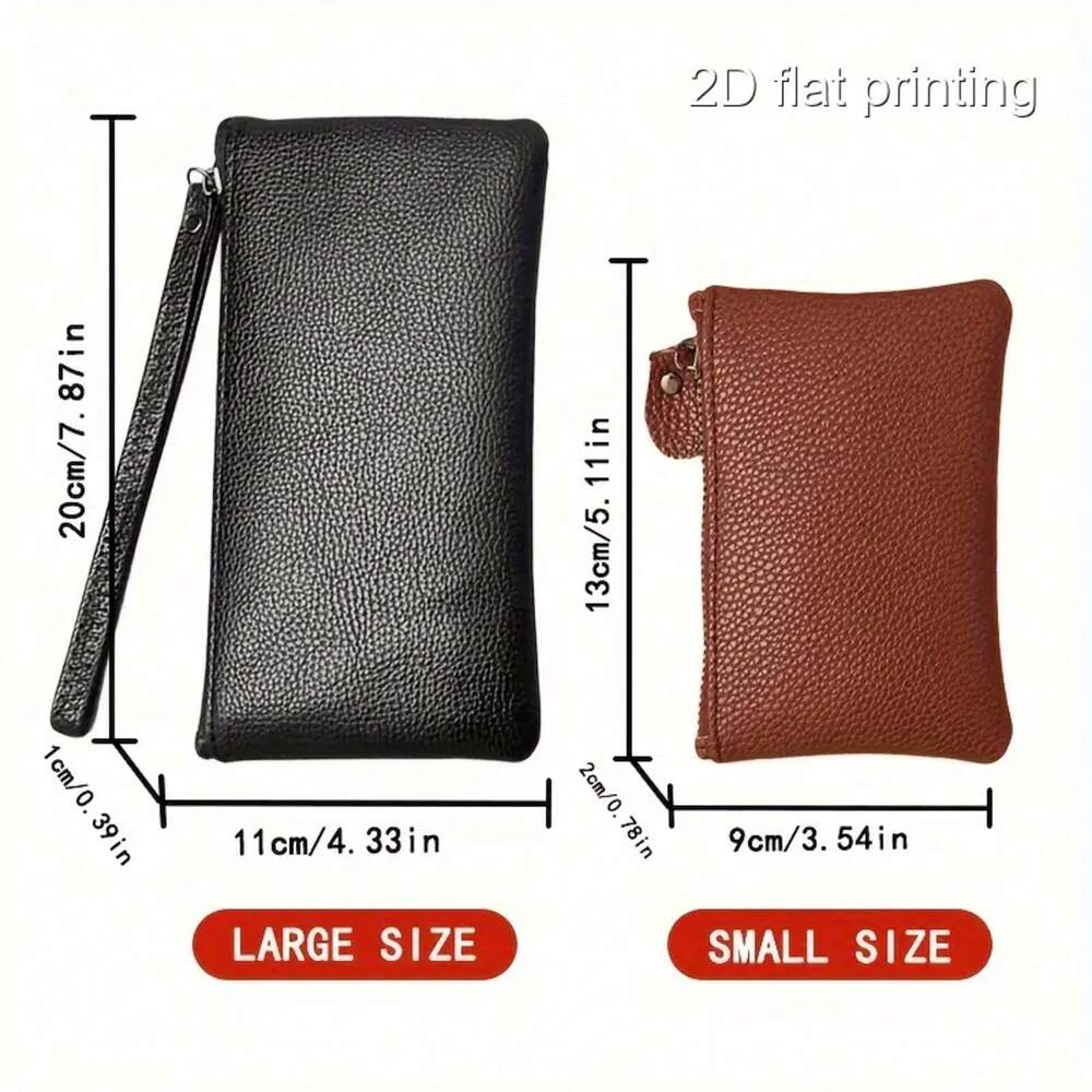Large Capacity Artificial Lychee Pattern PU Coin Purse | Mini Wallet with Zipper | Card Holder | Unisex Design