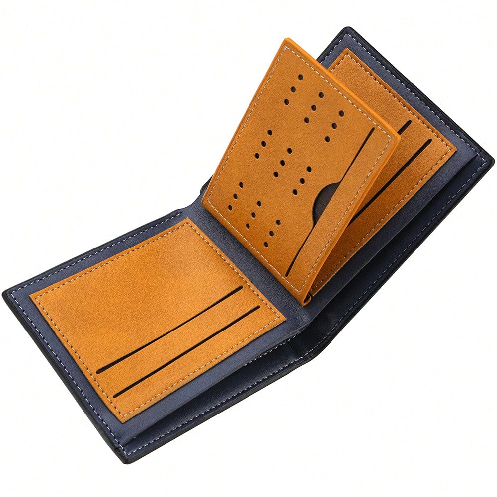 Men's Vintage Reindeer Embossed PU Leather Wallet – Multi-Function Bifold Card Holder