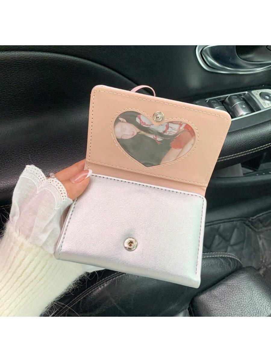 New Sweet Style Lace Bowknot Short Trifold Wallet for Women – High Quality Button-Up Card Holder