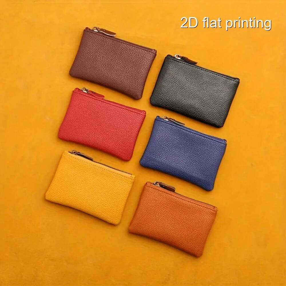 Large Capacity Artificial Lychee Pattern PU Coin Purse | Mini Wallet with Zipper | Card Holder | Unisex Design