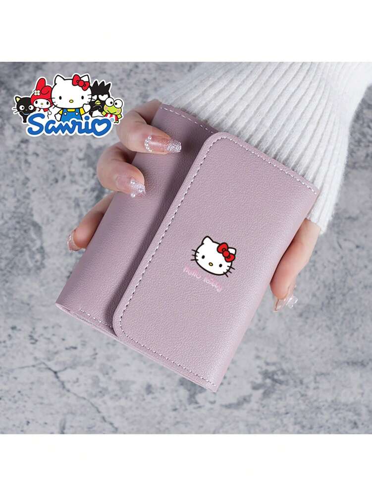 Sanrio Sanrio Hello Kitty New Simple Solid Color Women’s Short Wallet, Small And Exquisite Design