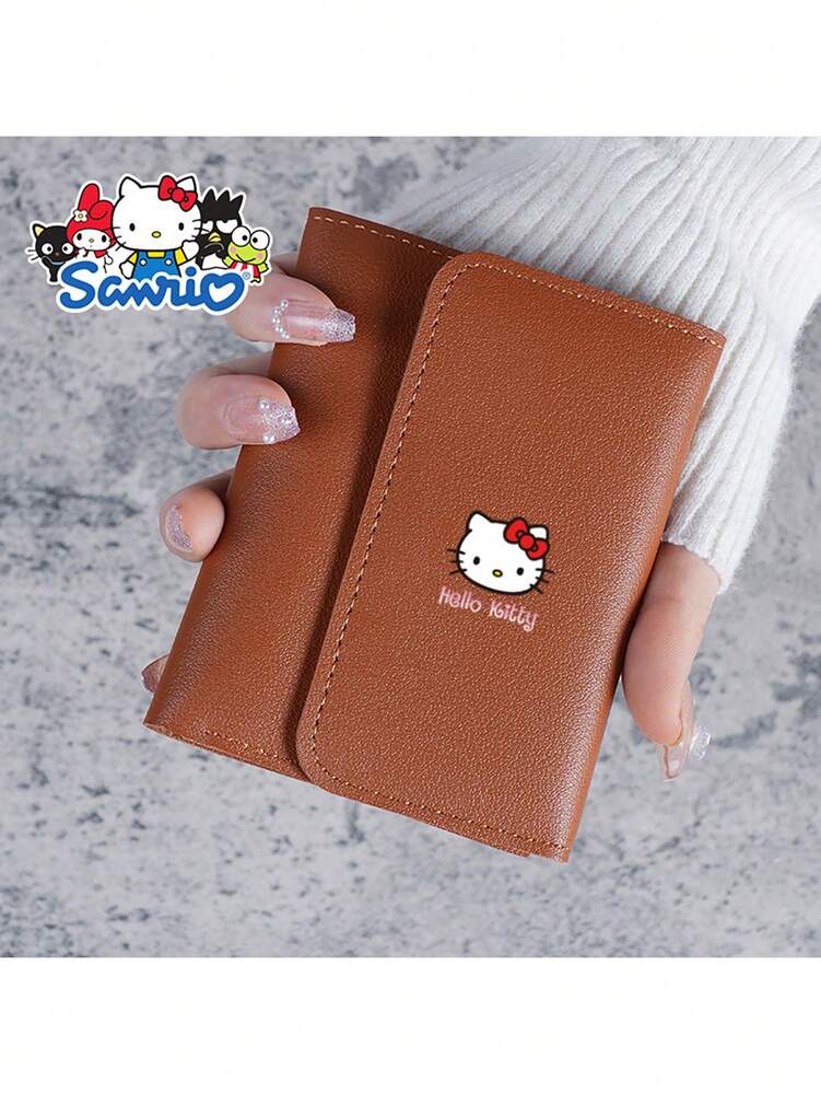 Sanrio Sanrio Hello Kitty New Simple Solid Color Women’s Short Wallet, Small And Exquisite Design