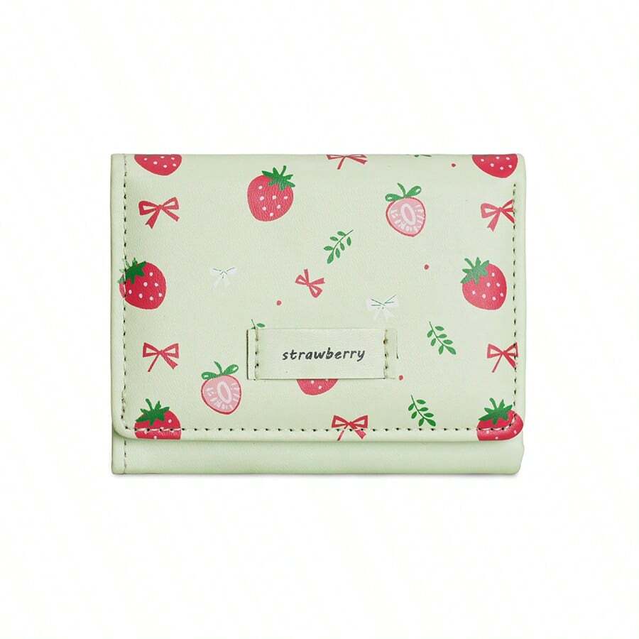 Awww So Sweet! Minimalist INS Style Cute Sweet Short Strawberry Pink Wallet – Coin Purse & Card Holder for Women