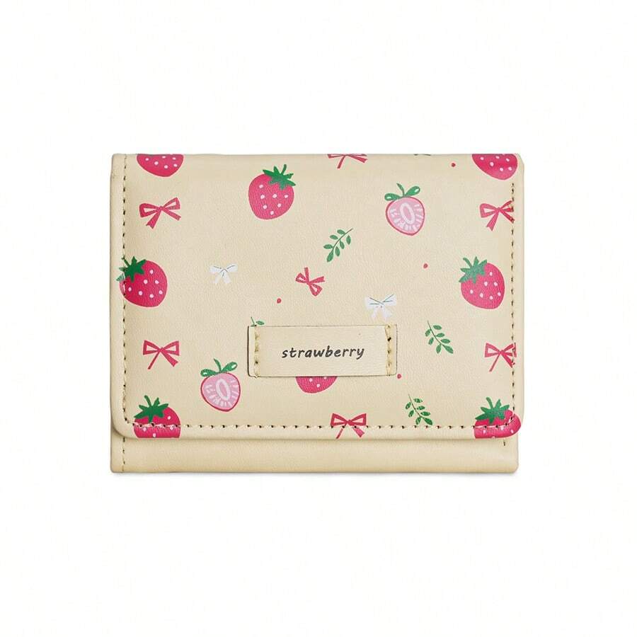 Awww So Sweet! Minimalist INS Style Cute Sweet Short Strawberry Pink Wallet – Coin Purse & Card Holder for Women