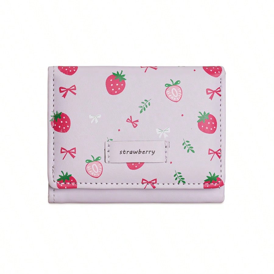 Awww So Sweet! Minimalist INS Style Cute Sweet Short Strawberry Pink Wallet – Coin Purse & Card Holder for Women