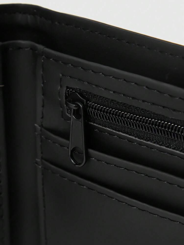Grunge Punk Black Wallet with Rhinestone Star & Tassel Accent