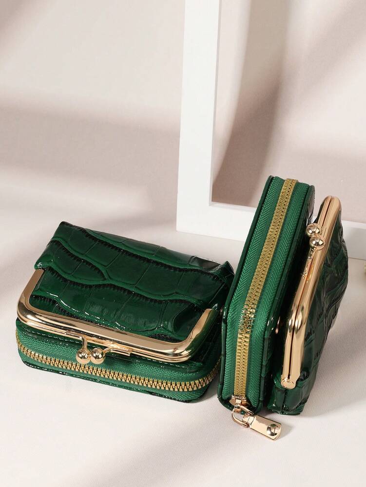 Crocodile Embossed PU Leather Wallet