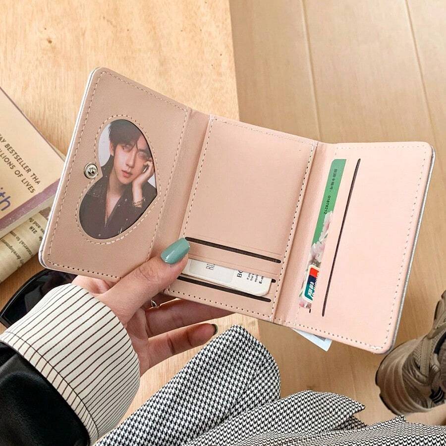 New Sweet Style Lace Bowknot Short Trifold Wallet for Women – High Quality Button-Up Card Holder