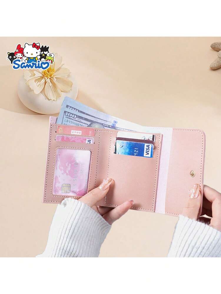 Sanrio Sanrio Hello Kitty New Simple Solid Color Women’s Short Wallet, Small And Exquisite Design