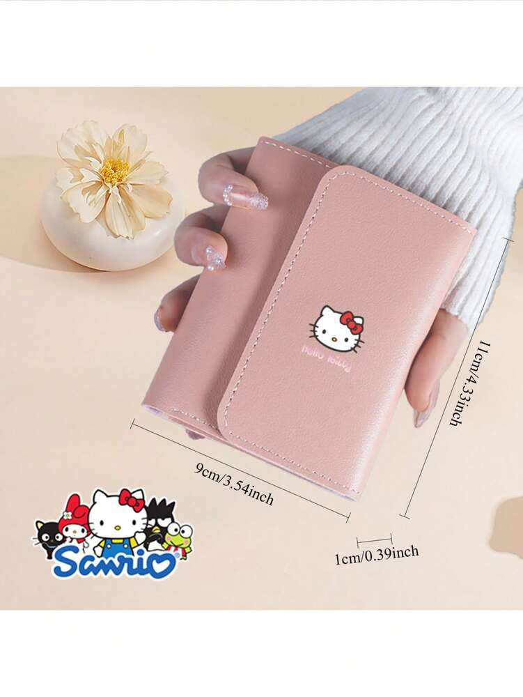 Sanrio Sanrio Hello Kitty New Simple Solid Color Women’s Short Wallet, Small And Exquisite Design
