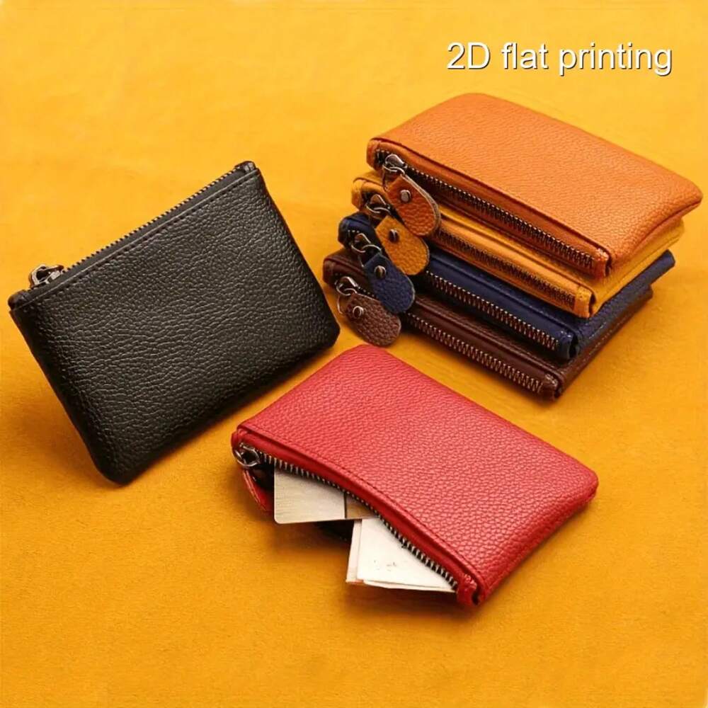 Large Capacity Artificial Lychee Pattern PU Coin Purse | Mini Wallet with Zipper | Card Holder | Unisex Design