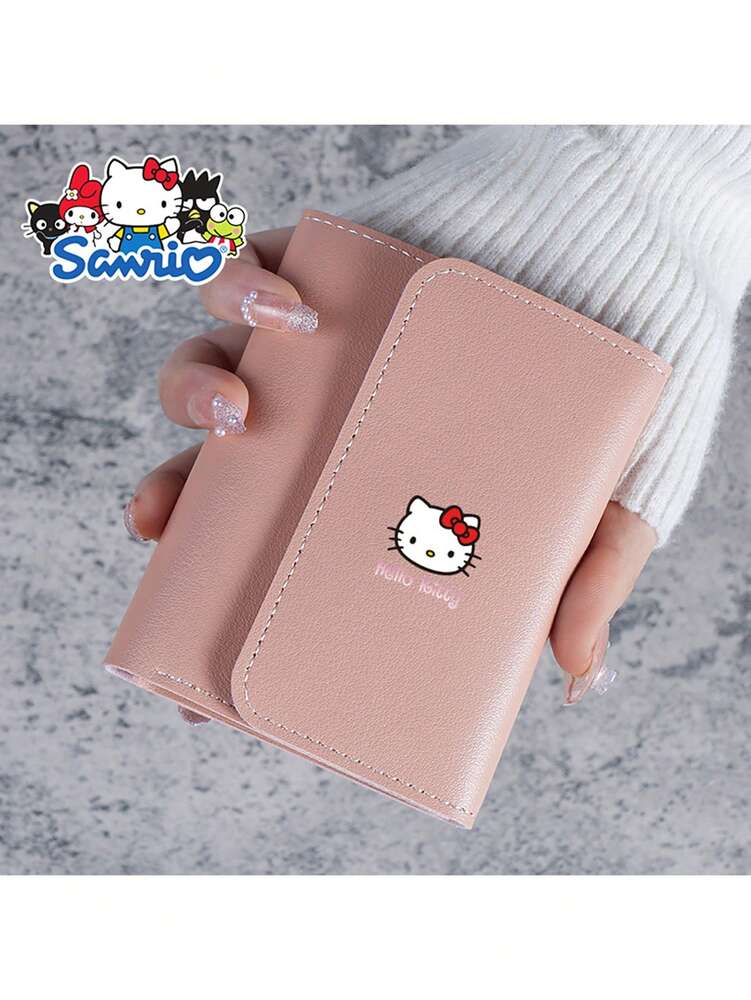 Sanrio Sanrio Hello Kitty New Simple Solid Color Women’s Short Wallet, Small And Exquisite Design