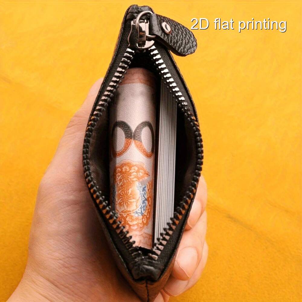 Large Capacity Artificial Lychee Pattern PU Coin Purse | Mini Wallet with Zipper | Card Holder | Unisex Design